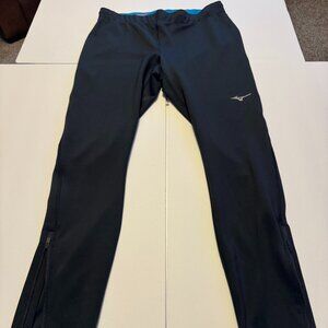Mizuno Performance Running Tights Mens Large Black Compression Leggings